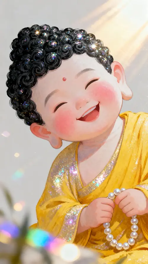 愿我们都能像小佛陀一样，把日子过成甜甜的模样