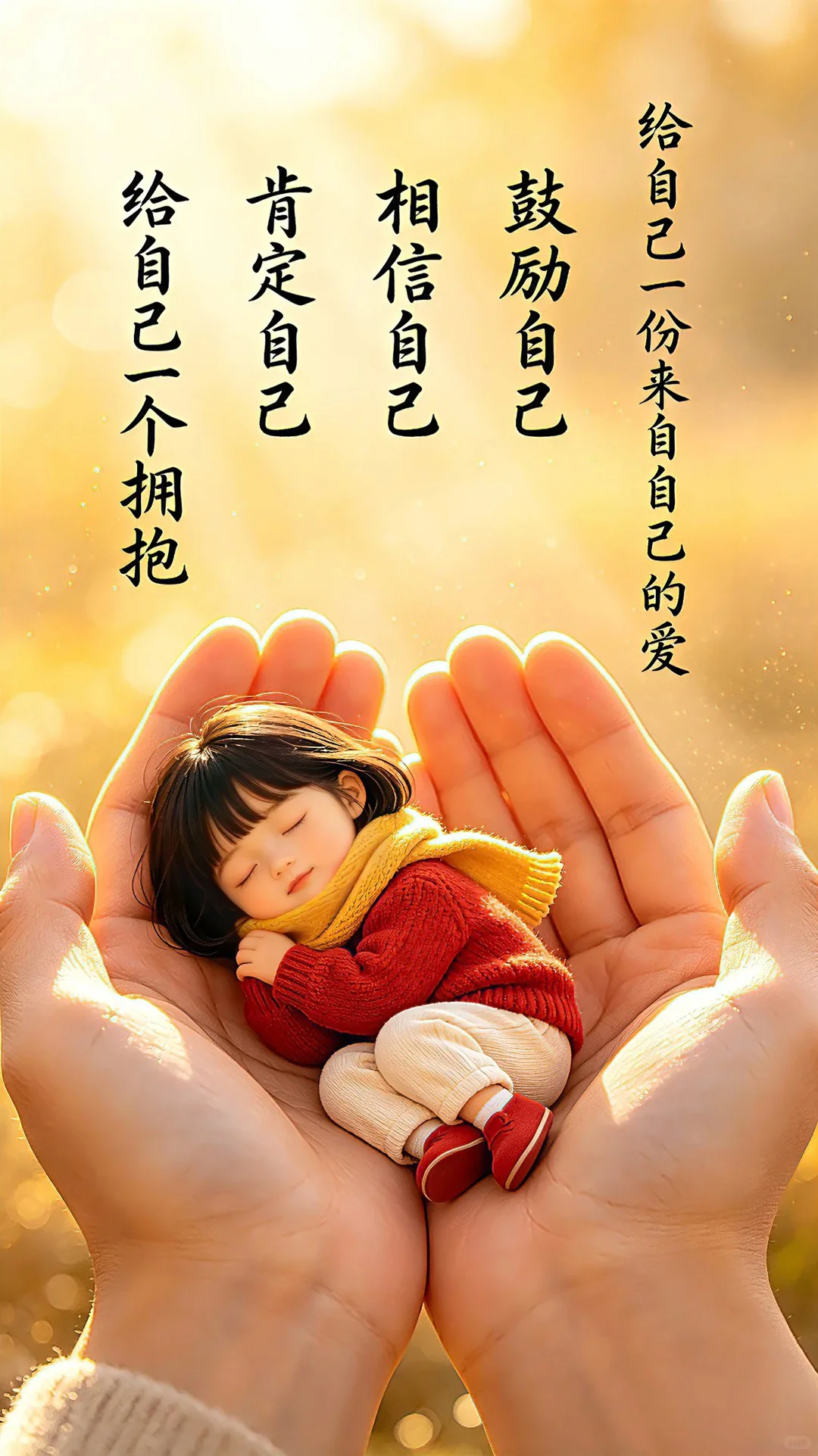 鼓励自己，相信自己，肯定自己