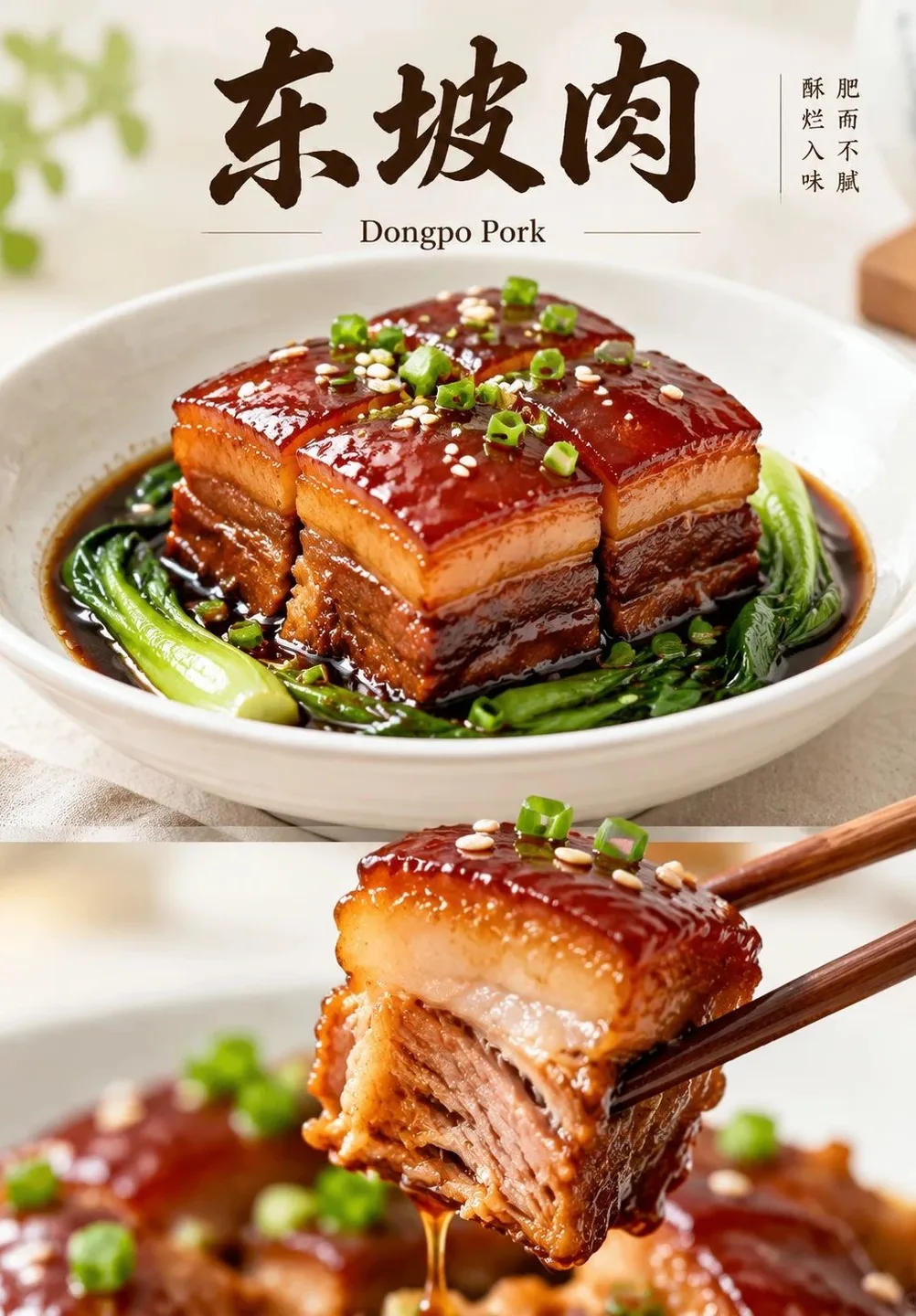酥烂入味的东坡肉美食海报